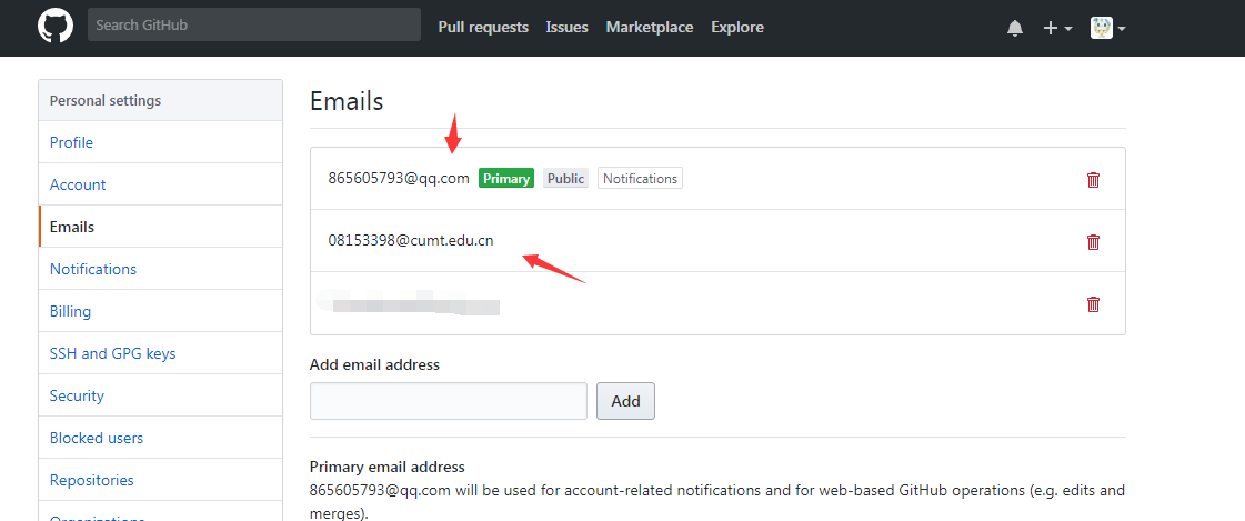 github账户邮箱
